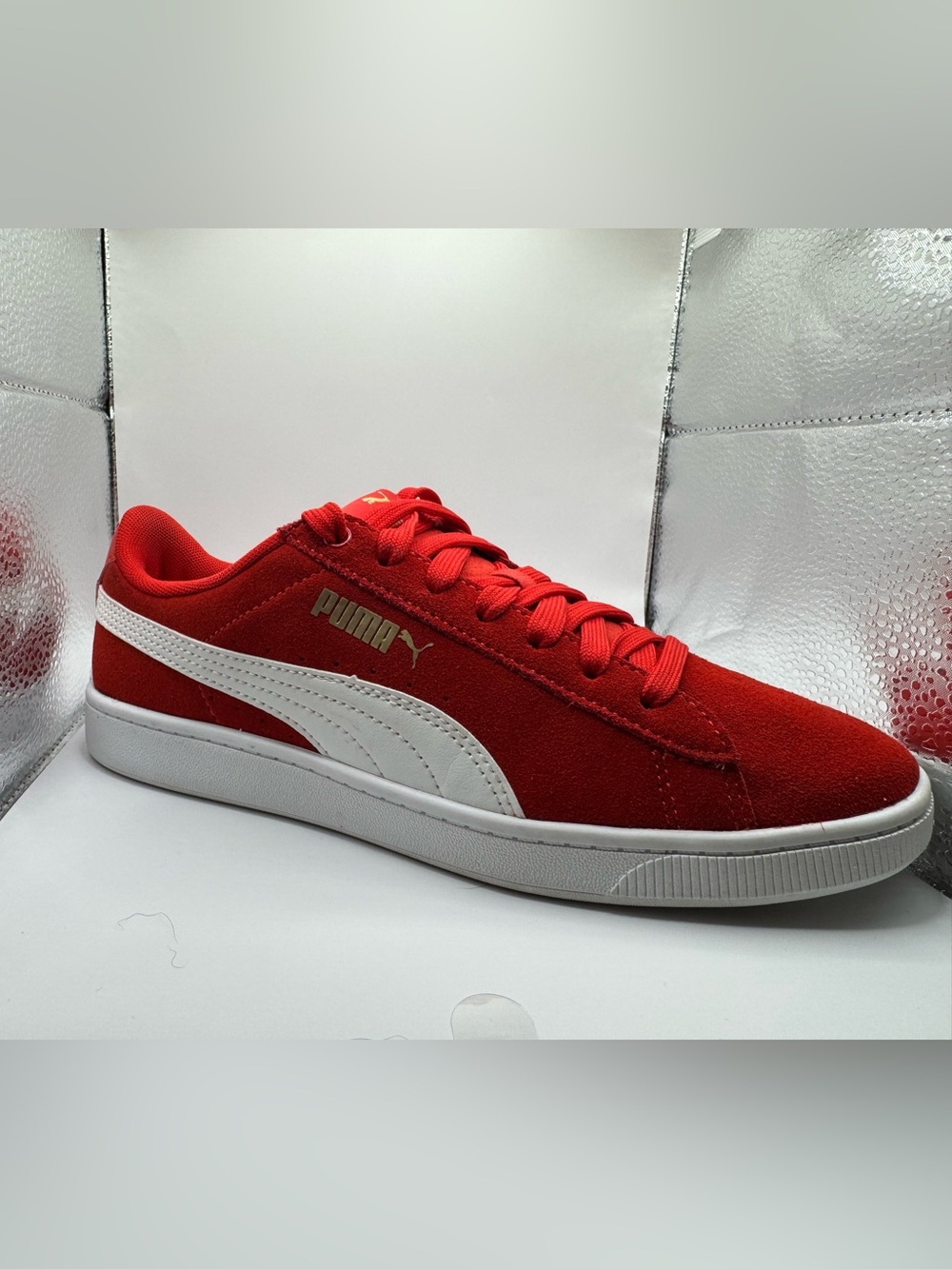 Puma Suede Classic Sneakers Red White - Picture 3 of 6